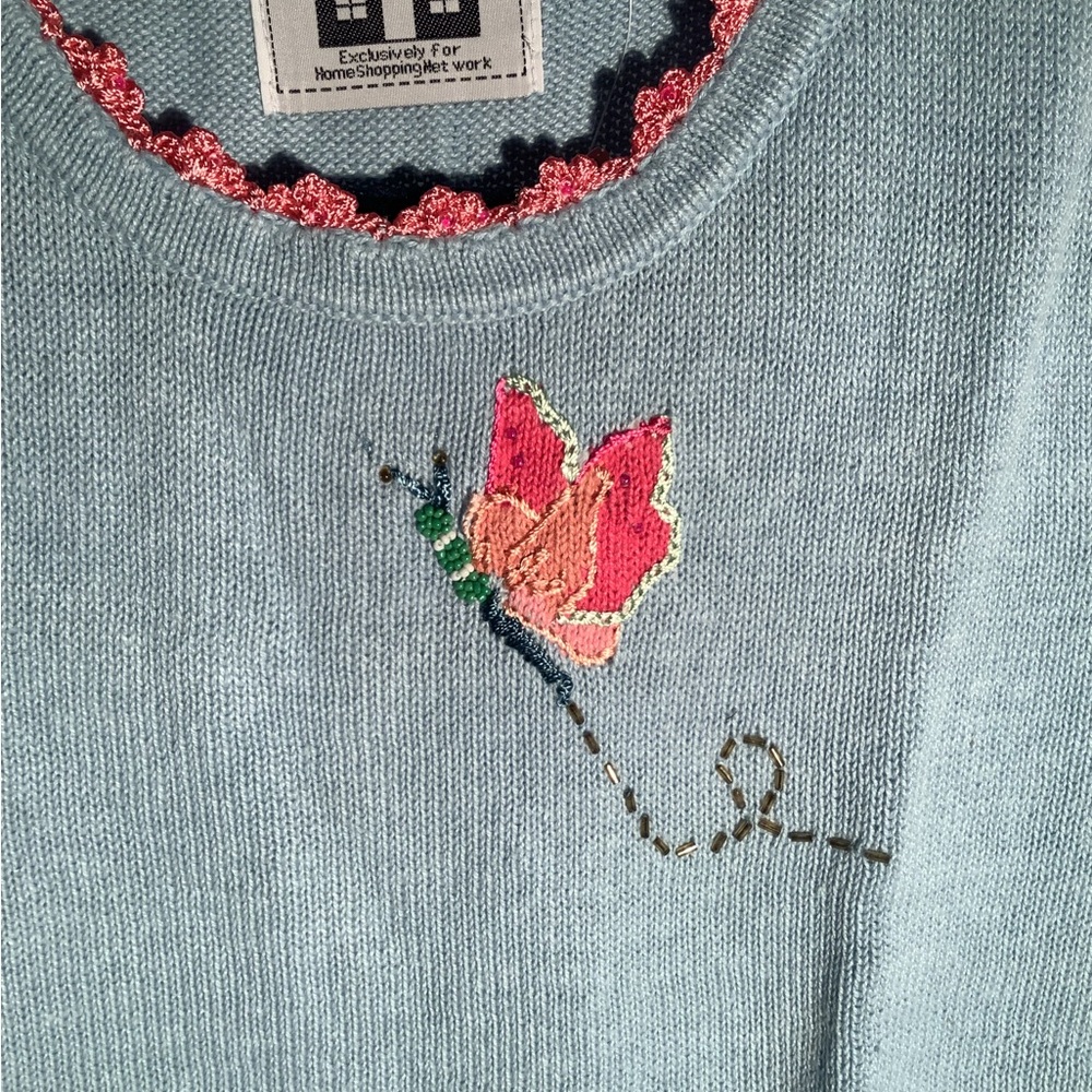 Storybook knit “Dancing Butterfly sweater and tank. - Picture 7 of 9